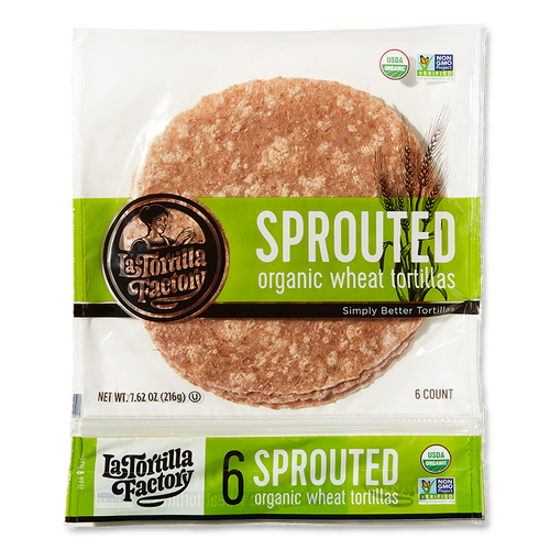 Organic, Non-GMO Sprouted Wheat Tortillas - 6 packages