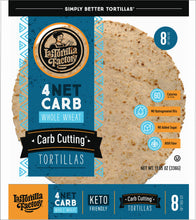 Load image into Gallery viewer, Carb Cutting - 4 Net Carb Whole Wheat Tortillas, Soft Taco - 6 pack
