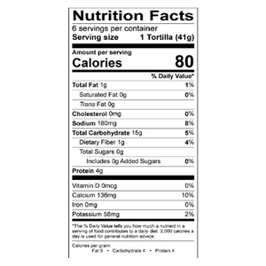 Organic, Non-GMO White Corn + Wheat Tortillas - 6 packages