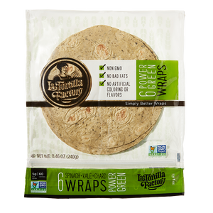 Non-GMO Power Green Wraps - 6 packages
