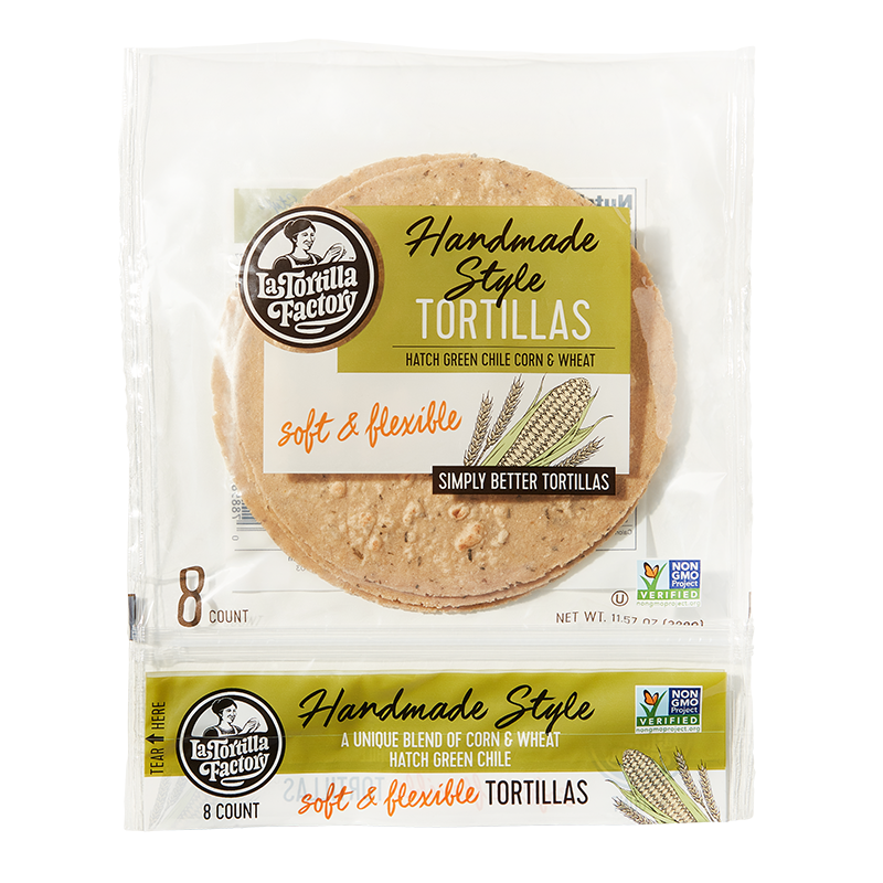 Handmade Style Hatch Green Chile Tortillas - 6 packages
