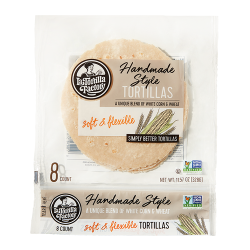 Handmade Style White Corn & Wheat Tortillas - 6 packages