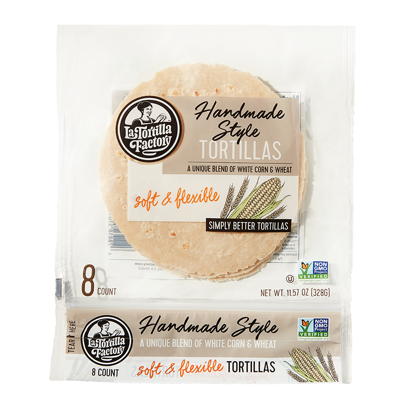 Handmade Style White Corn & Wheat Tortillas - 6 packages