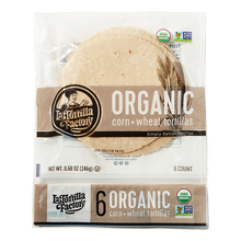 Load image into Gallery viewer, Organic, Non-GMO White Corn + Wheat Tortillas - 6 packages