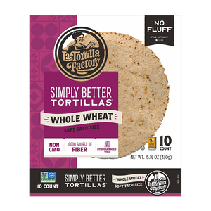Simply Better Whole Wheat Tortillas, Soft Taco size - 6 packages