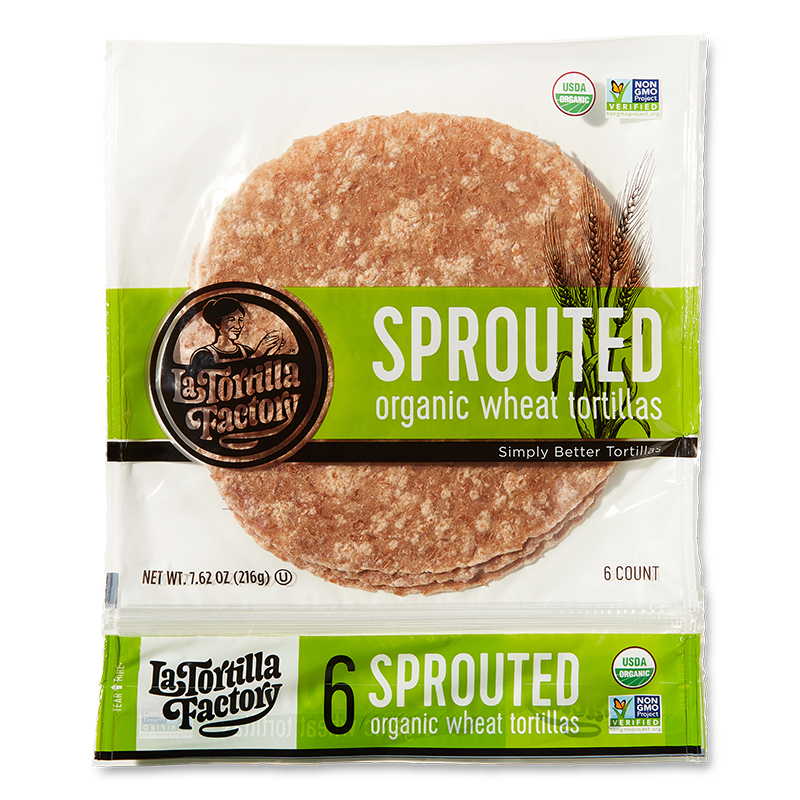 Organic, Non-GMO Sprouted Wheat Tortillas - 6 packages