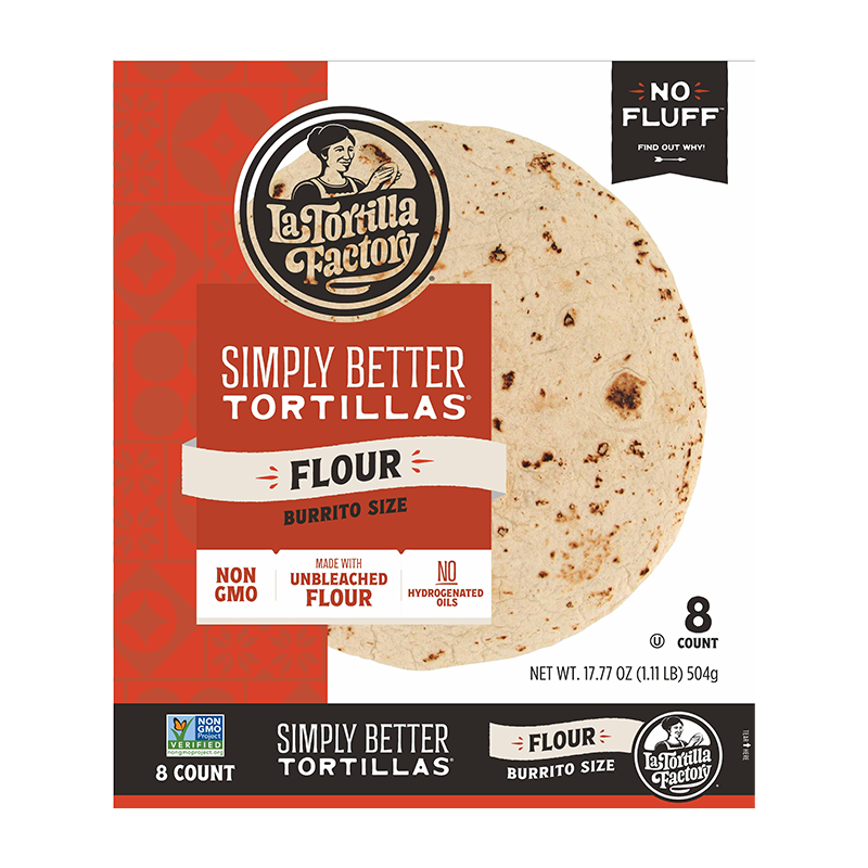 Simply Better Flour Tortillas, Burrito size - 6 packages