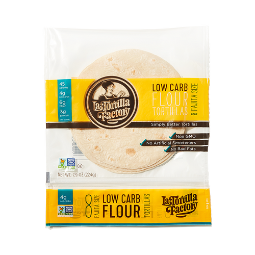 Low Carb Flour Tortillas, Fajita Size - 6 packages