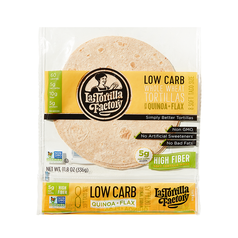 Low Carb High Fiber Quinoa + Flax Tortillas - 6 packages