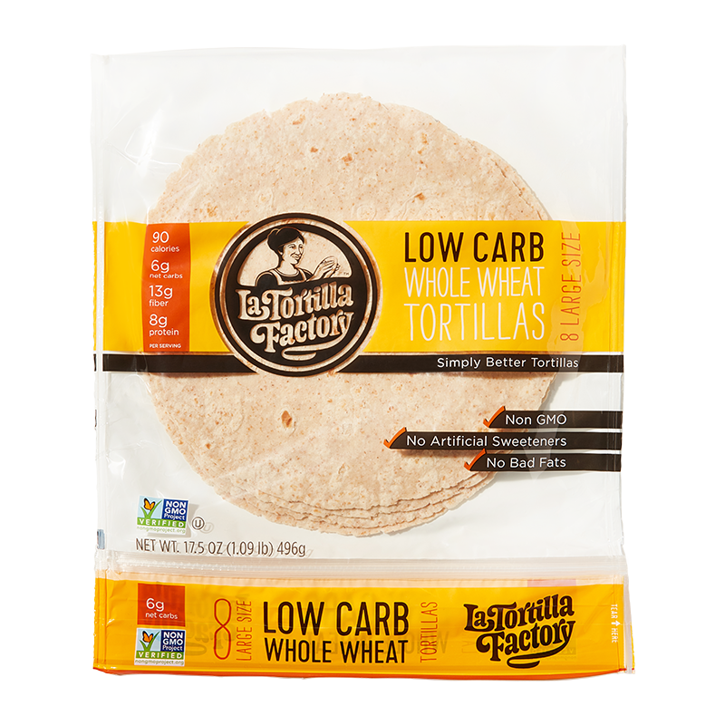 Low Carb Whole Wheat Tortillas, Large Size - 6 packages