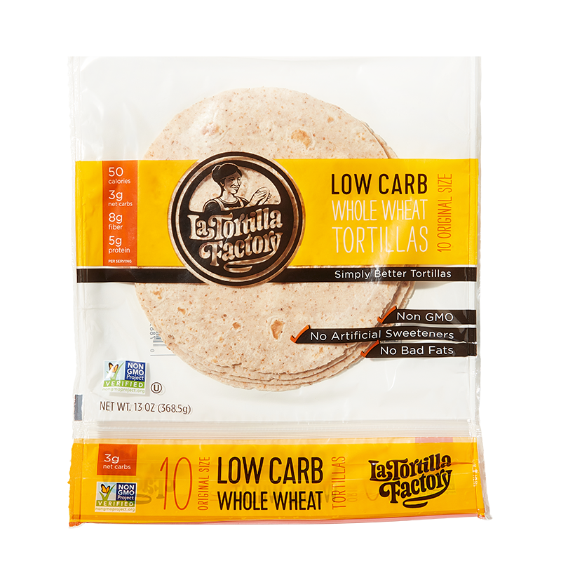 Low Carb Whole Wheat Tortillas, Original Size - 6 packages